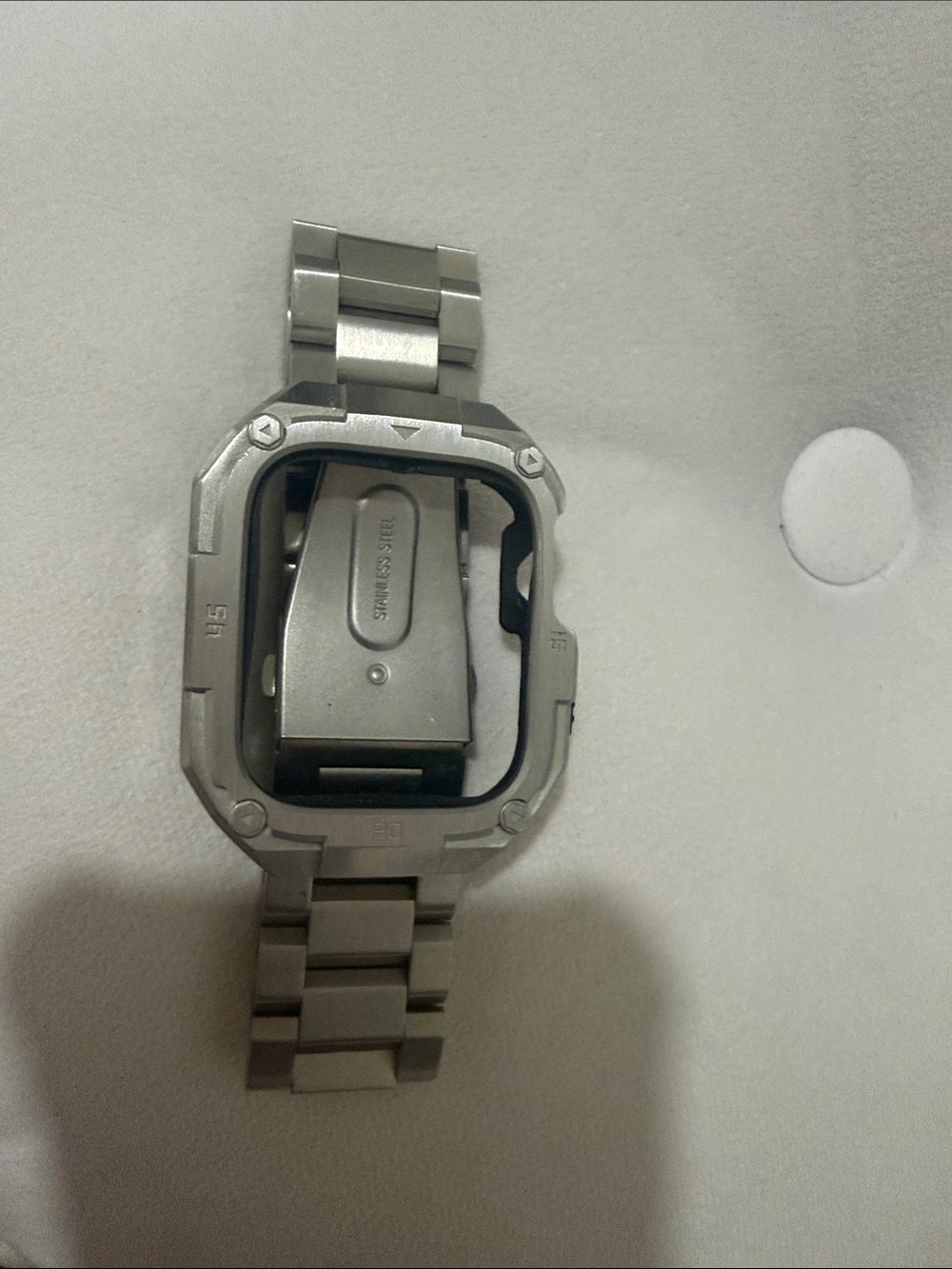 Stainless Steel Smartwatch Case & Band - Silver